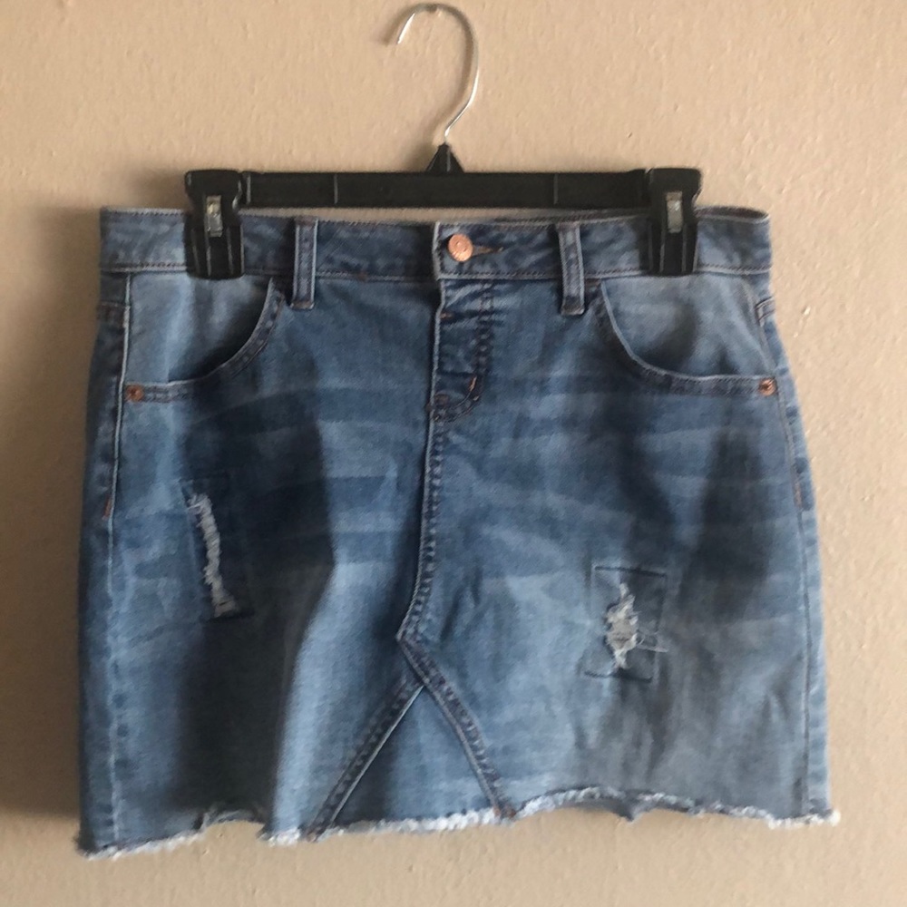 SOLD Justice denim mini skirt with spanks shorts size 20